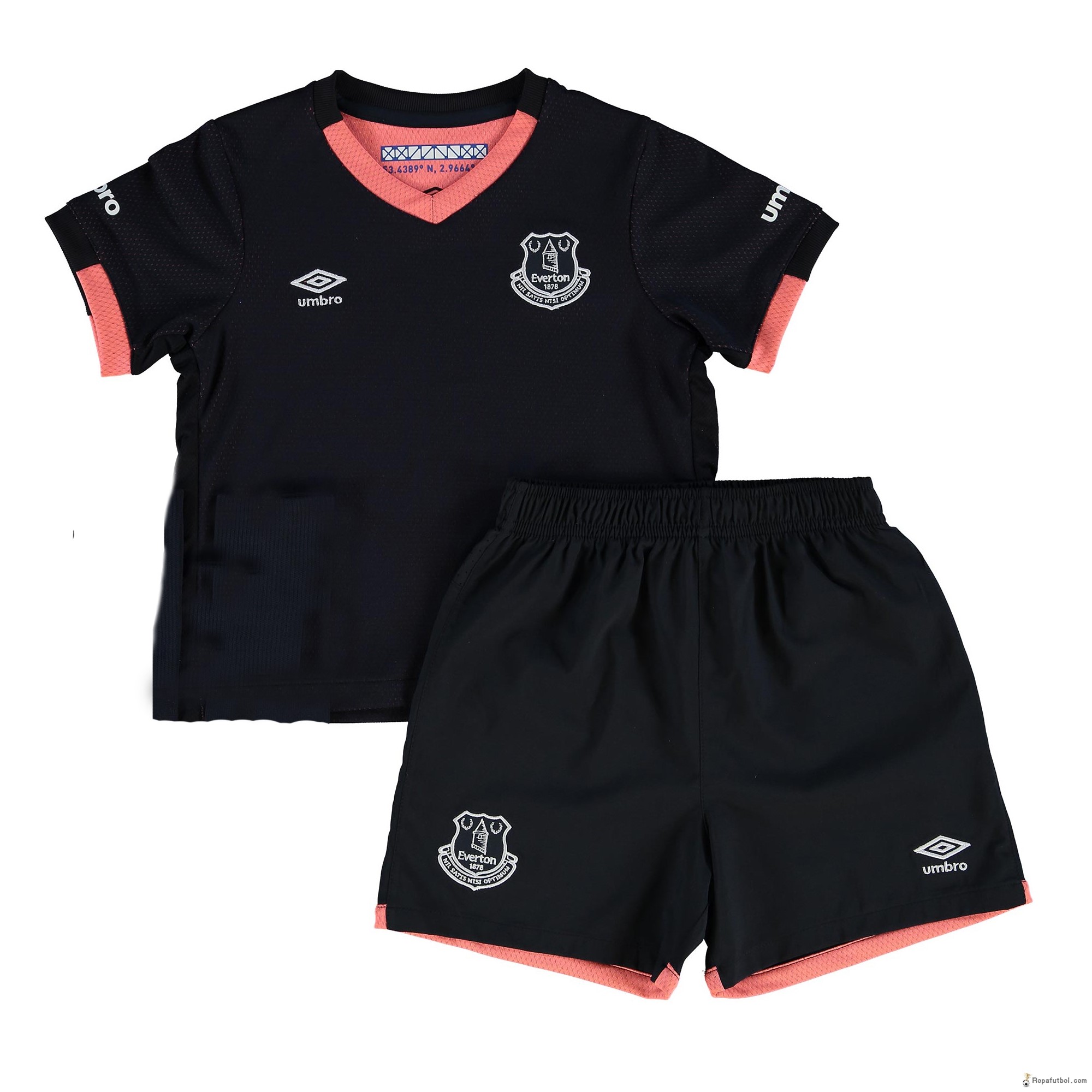 Camiseta Everton Replica Segunda Ropa Niños 2016/17 Negro